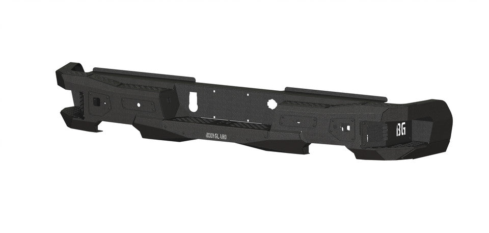 Freedom Rear Bumper For 2019-2025 Silverado/Sierra 1500 Sensor Cutouts, Bare Metal Bodyguard Bumpers