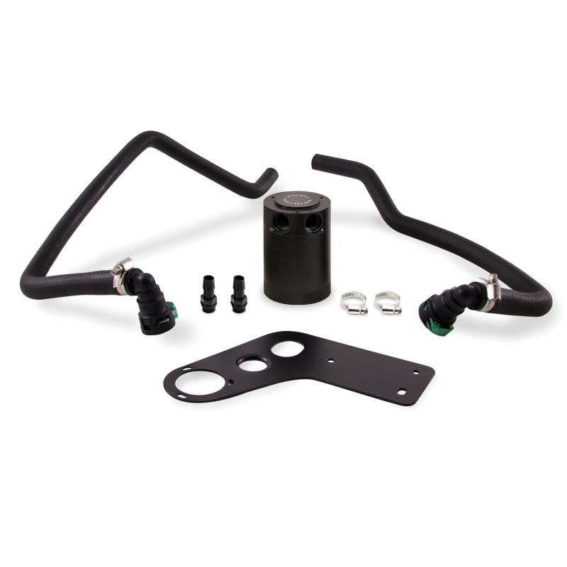 Mishimoto MMBCC-MUS8-15PBE Baffled Oil Catch Can, PCV Side, fits Ford Mustang GT 2015-2017