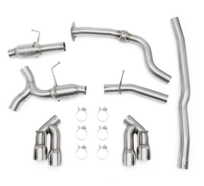 Mishimoto MMEXH-CAM4-16QTPP Quad Tip Pro Cat-Back Exhaust, fits Chevrolet Camaro 2.0T 2016+
