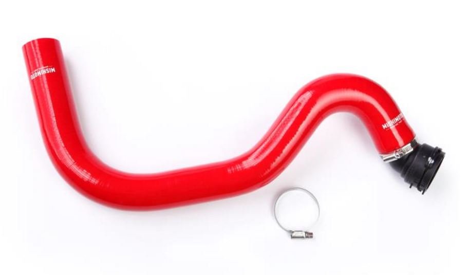 Mishimoto MMHOSE-MUS8-15URD Ford Mustang GT Silicone Radiator Upper Hose, 2015-2017 Red