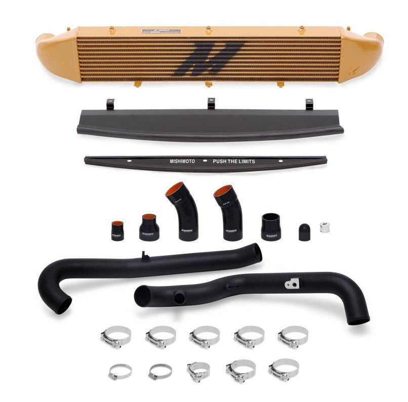 Mishimoto MMINT-FIST-14KBG Ford Fiesta ST Performance Intercooler Kit, 2014-2019 Black Pipes, Gold Cooler