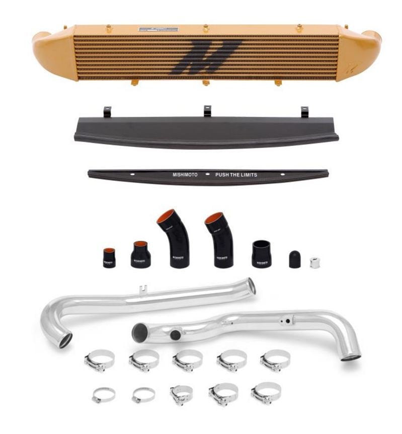 Mishimoto MMINT-FIST-14KPG Ford Fiesta ST Intercooler Kit, 2014-2019 Polished Pipes, Gold Cooler