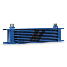 Mishimoto MMOC-10BL Universal 10-Row Oil Cooler, Blue