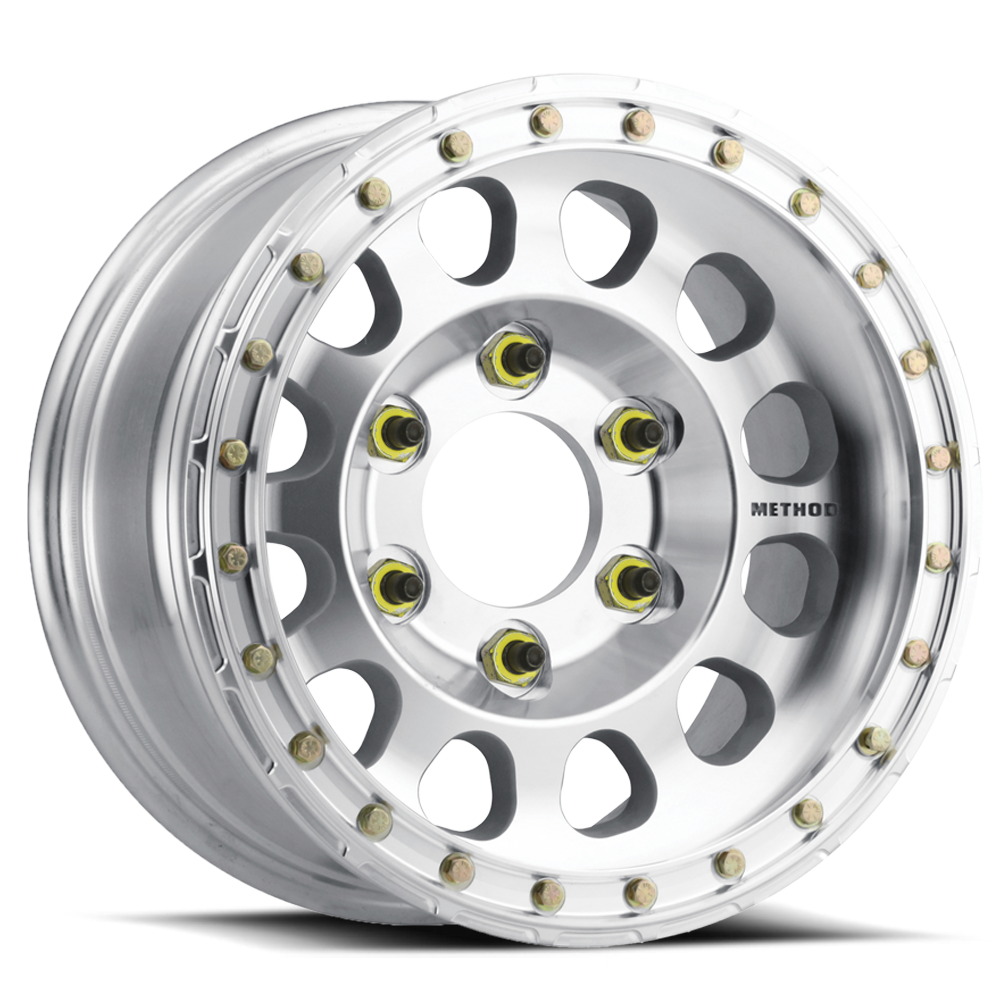 Aluminum Wheels 15x8 Beadlock MR103 Bolt Pattern 5 On 139.7 Offset -24 Lip Size 2.99 Raw Machined Method