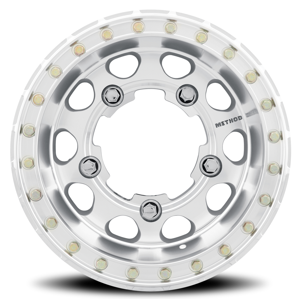 Aluminum Wheels 17x6.5 Buggy Beadlock MR103 Bolt Pattern 5 On 205 Offset -19 Lip Size 2.91 Raw Machined Method
