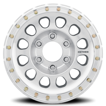 Load image into Gallery viewer, Aluminum Wheels 17x9 Beadlock MR103 Bolt Pattern 6 On 139.7 Offset -12 Lip Size 2.76 Raw Machined Silver Method