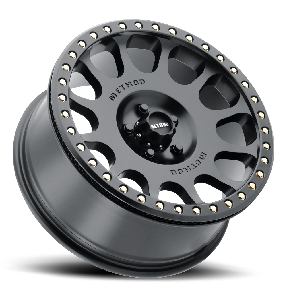 Aluminum Wheels 17x8.5 Beadlock MR105 Bolt Pattern 5 On 139.7 Offset 0 Lip Size 1.46 Matte Black MB Method