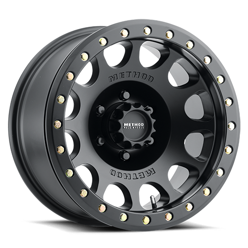 Aluminum Wheels 17x8.5 Beadlock MR105 Bolt Pattern 8 On 165.1 Offset 0 Lip Size 1.46 Matte Black MB Method