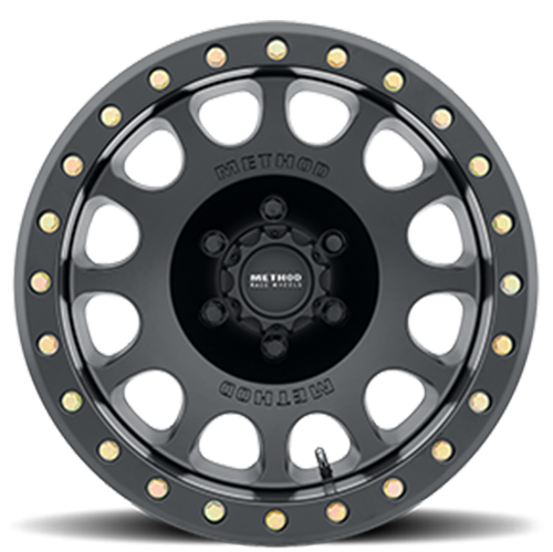 Aluminum Wheels 17x8.5 Beadlock MR105 Bolt Pattern 8 On 165.1 Offset 0 Lip Size 1.46 Matte Black MB Method