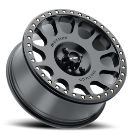 Aluminum Wheels 17x9 Beadlock MR105 Bolt Pattern 5 On 114.3 Offset -38 Lip Size 1.77 Matte Black MB Method