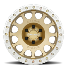 Load image into Gallery viewer, Aluminum Wheels 17x9 Beadlock MR105 Bolt Pattern 5 On 127 Offset -38 Lip Size 1.77 Gold GD Method