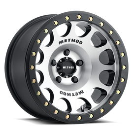 Aluminum Wheels 17x9 Beadlock MR105 Bolt Pattern 5 On 127 Offset -38 Lip Size 1.77 Matte Black MBM Machined Face Method
