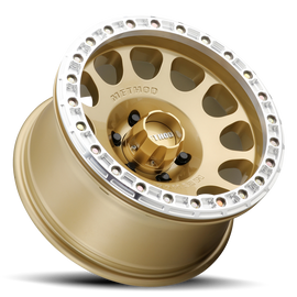 Aluminum Wheels 17x9 Beadlock MR105 Bolt Pattern 6 On 139.7 Offset -38 Lip Size 1.77 Gold GD Method