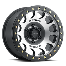 Load image into Gallery viewer, Aluminum Wheels 17x9 Beadlock MR105 Bolt Pattern 6 On 139.7 Offset -38 Lip Size 1.77 Matte Black MBM Machined Face Method