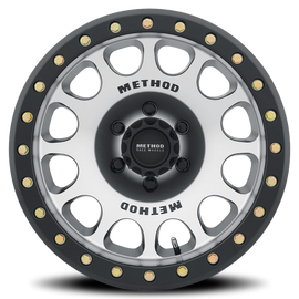 Aluminum Wheels 17x9 Beadlock MR105 Bolt Pattern 6 On 139.7 Offset -38 Lip Size 1.77 Matte Black MBM Machined Face Method