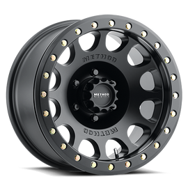 Aluminum Wheels 17x9 Beadlock MR105 Bolt Pattern 6 On 139.7 Offset -38 Lip Size 1.77 Matte Black MB Method