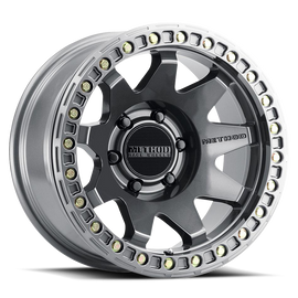 Aluminum Wheels 17x9 MR108 Bolt Pattern 6 On 139.7 Offset -44 Lip Size 0.63 Gloss Titanium GY Method