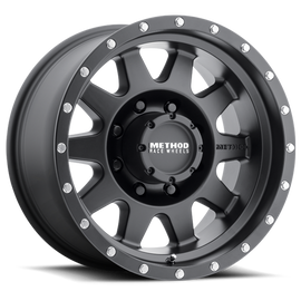Aluminum Wheels 18x9 The Standard MR301 Bolt Pattern 8 On 180 Offset 18 Lip Size 2.68 Matte Black MB Method