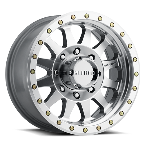 Aluminum Wheels 20x10 Double Standard MR304 Bolt Pattern 8 On 165.1 Offset -18 Lip Size 3.9 Machined SL Clear Coat Method
