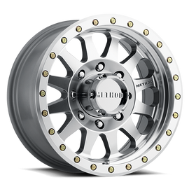Aluminum Wheels 20x10 Double Standard MR304 Bolt Pattern 8 On 165.1 Offset -18 Lip Size 3.9 Machined SL Clear Coat Method