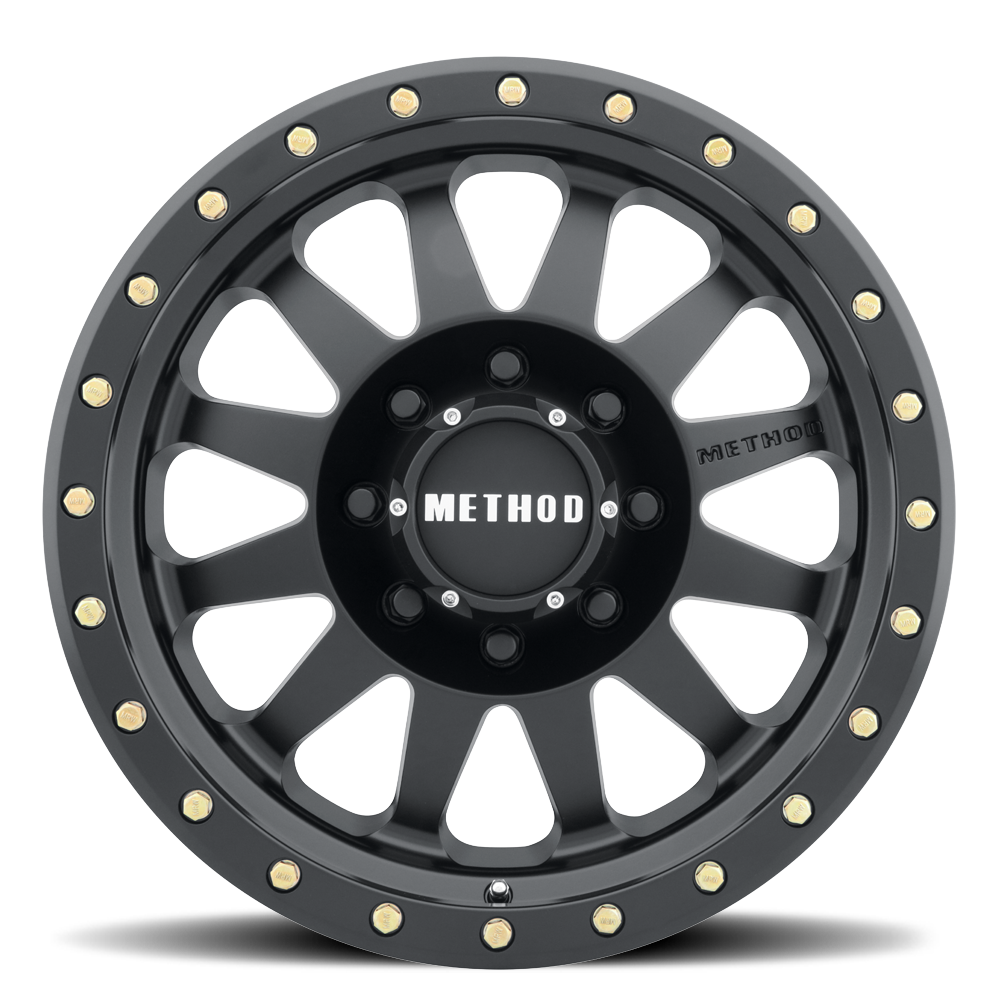 Aluminum Wheels 16x8 Double Standard MR304 Bolt Pattern 8 On 165.1 Offset 0 Lip Size 2.76 Matte Black MB Method