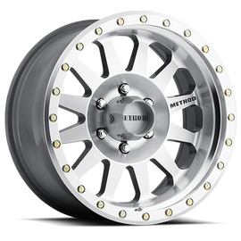 Aluminum Wheels 17x8.5 Double Standard MR304 Bolt Pattern 6 On 139.7 Offset 0 Lip Size 2.6 Machined SL Clear Coat Method