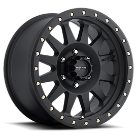 Aluminum Wheels 17x8.5 Double Standard MR304 Bolt Pattern 6 On 139.7 Offset 0 Lip Size 3.07 Matte Black MB Method