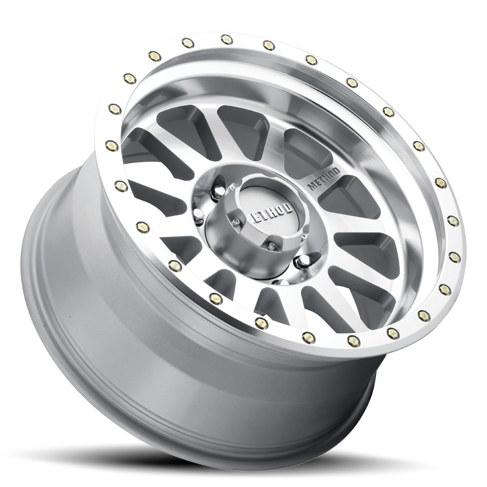 Aluminum Wheels 17x8.5 Double Standard MR304 Bolt Pattern 8 On 165.1 Offset 0 Lip Size 2.6 Machined SL Clear Coat Method