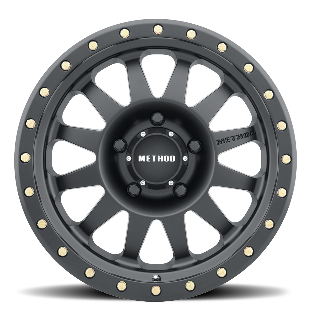 Aluminum Wheels 18x9 Double Standard MR304 Bolt Pattern 5 On 127 Offset -12 Lip Size 3.86 Matte Black MB Method