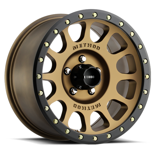 Aluminum Wheels 20x9 NV MR305 Bolt Pattern 5 On 150 Offset 25 Lip Size 1.42 Method Bronze BRZ Black Street Loc Method