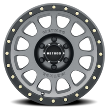 Load image into Gallery viewer, Aluminum Wheels 20x9 NV MR305 Bolt Pattern 6 On 139.7 Offset 18 Lip Size 1.42 Titanium TT Matte Black Lip Method