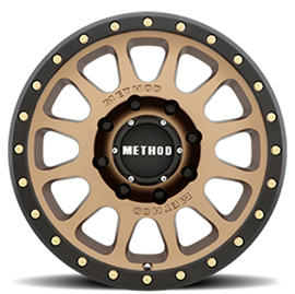Aluminum Wheels 20x9 NV MR305 Bolt Pattern 8 On 170 Offset 18 Lip Size 1.42 Method Bronze BRZ Black Street Loc Method