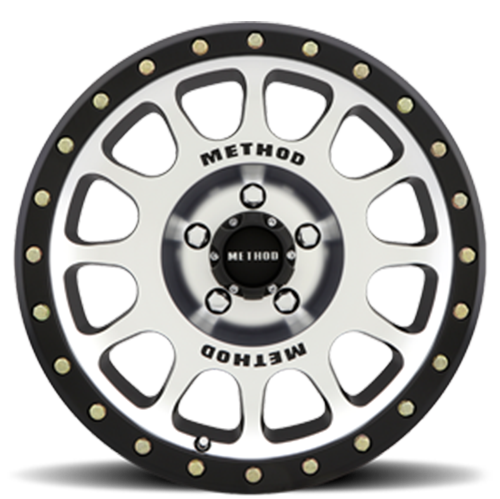 Aluminum Wheels 17x8.5 NV MR305 Bolt Pattern 5 On 139.7 Offset 0 Lip Size 1.3 Black BM Machined Face-Black Street Loc Method