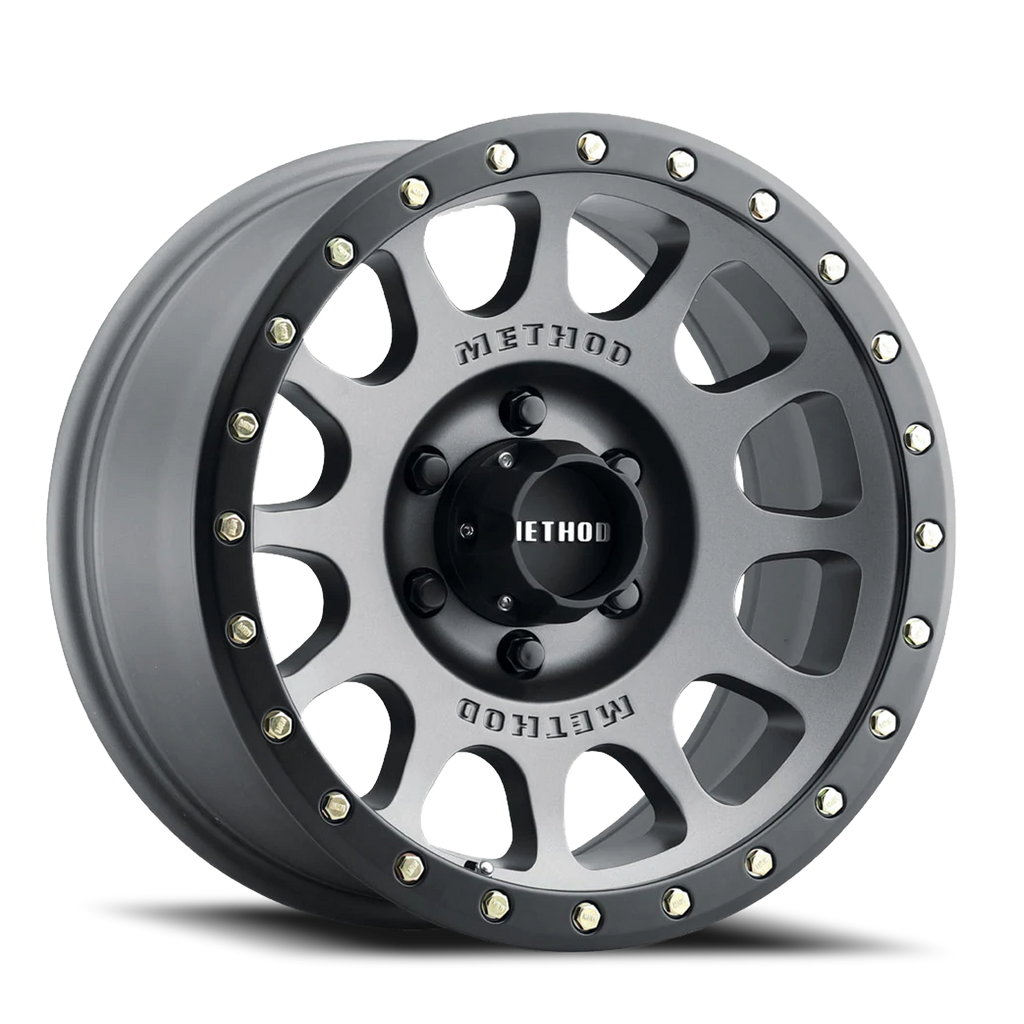 Aluminum Wheels 17x8.5 NV MR305 Bolt Pattern 5 On 150 Offset 0 Lip Size 1.3 Titanium TT Matte Black Lip Method
