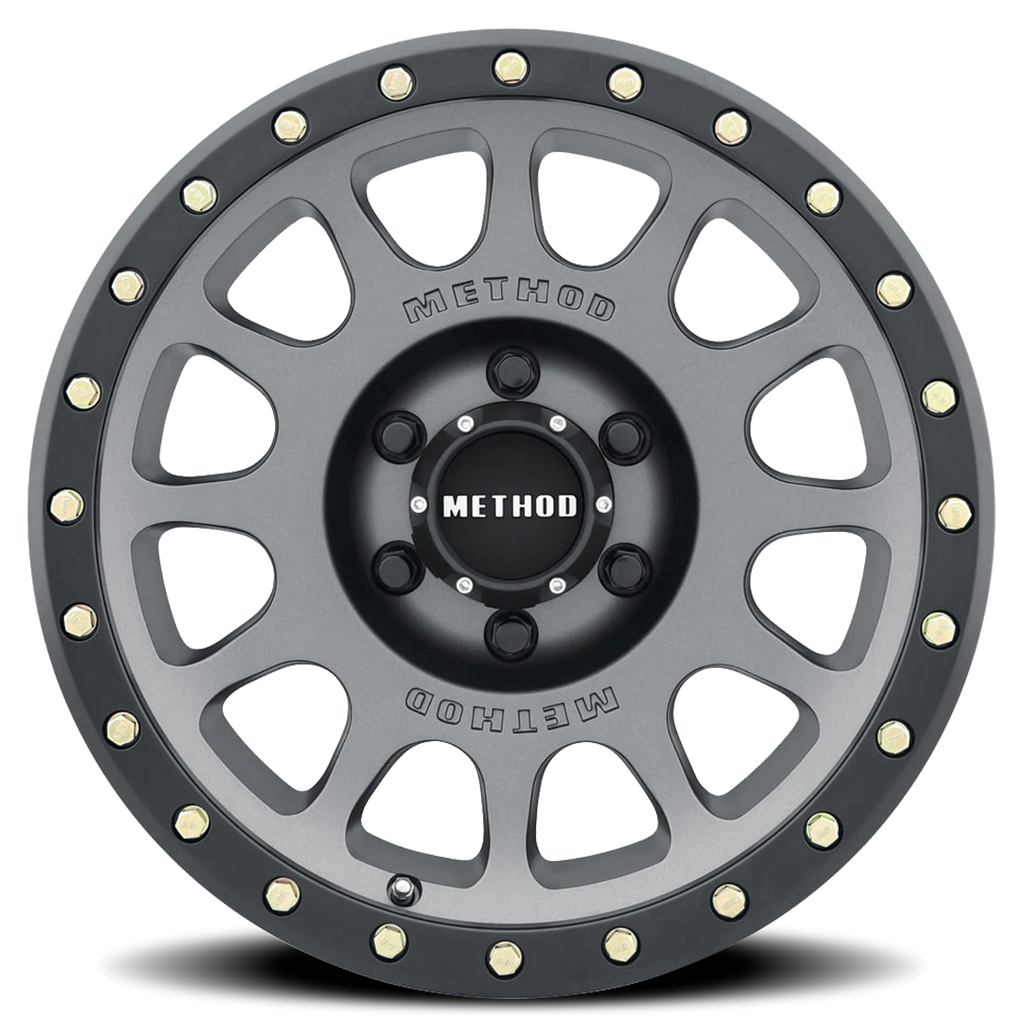 Aluminum Wheels 17x8.5 NV MR305 Bolt Pattern 5 On 150 Offset 0 Lip Size 1.3 Titanium TT Matte Black Lip Method