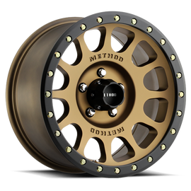 Aluminum Wheels 17x8.5 NV MR305 Bolt Pattern 5 On 150 Offset 0 Lip Size 1.3 Method Bronze BRZ Black Street Loc Method