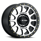 Method Race Wheels MR30578580300 Aluminum Wheels 17x8.5 NV MR305 Bolt Pattern 8 On 165.1 Offset 0 Lip Size 1.3 Black BM Machined Face-Black Street Loc Method