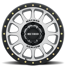 Load image into Gallery viewer, Aluminum Wheels 17x8.5 NV MR305 Bolt Pattern 8 On 165.1 Offset 0 Lip Size 1.3 Black BM Machined Face-Black Street Loc Method