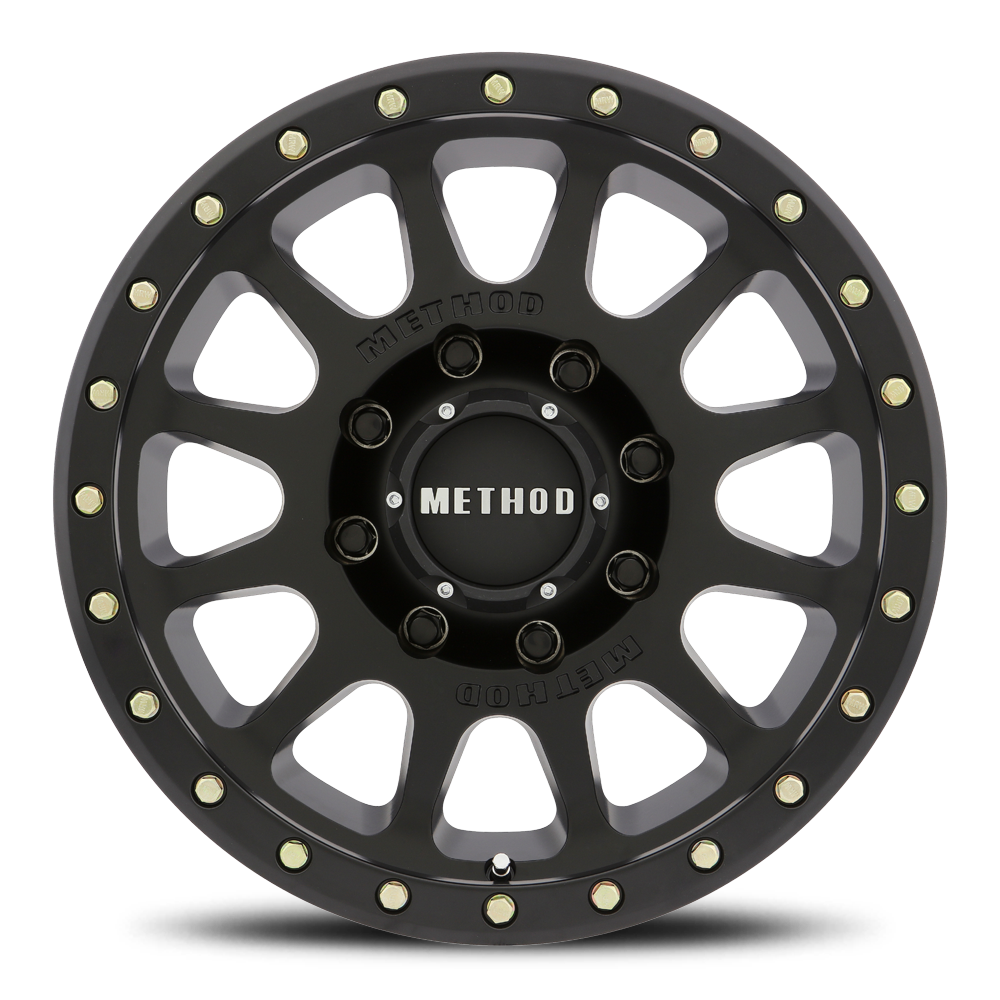 Aluminum Wheels 17x8.5 NV HD MR305 Bolt Pattern 8 On 165.1 Offset 0 Lip Size 1.26 Matte Black MB Method
