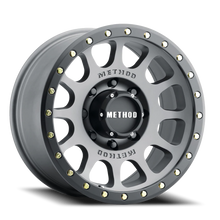 Load image into Gallery viewer, Aluminum Wheels 17x8.5 NV MR305 Bolt Pattern 8 On 165.1 Offset 0 Lip Size 1.3 Titanium TT Matte Black Lip Method