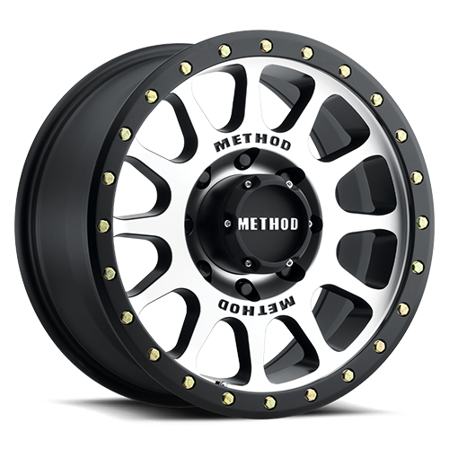 Aluminum Wheels 17x8.5 NV MR305 Bolt Pattern 8 On 170 Offset 0 Lip Size 1.3 Black BM Machined Face-Black Street Loc Method