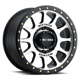 Aluminum Wheels 17x8.5 NV MR305 Bolt Pattern 8 On 170 Offset 0 Lip Size 1.3 Black BM Machined Face-Black Street Loc Method