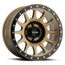 Load image into Gallery viewer, Aluminum Wheels 18x9 NV MR305 Bolt Pattern 6 On 135 Offset 18 Lip Size 1.38 Method Bronze BRZ Black Street Loc Method