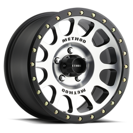 Aluminum Wheels 18x9 NV MR305 Bolt Pattern 5 On 150 Offset 25 Lip Size 1.38 Black BM Machined Face-Black Street Loc Method