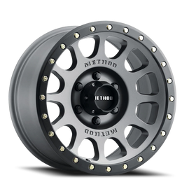 Aluminum Wheels 18x9 NV MR305 Bolt Pattern 5 On 150 Offset 25 Lip Size 1.38 Titanium TT Matte Black Lip Method