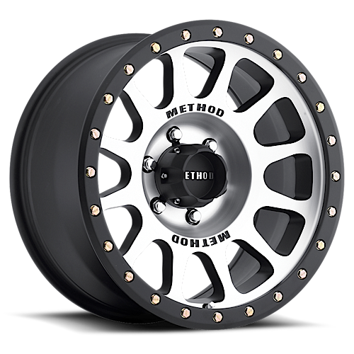 Aluminum Wheels 18x9 NV MR305 Bolt Pattern 6 On 139.7 Offset 18 Lip Size 1.38 Black BM Machined Face-Black Street Loc Method