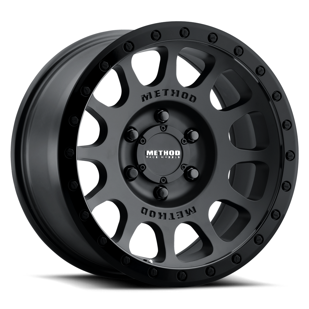 Aluminum Wheels 18x9 NV MR305 Bolt Pattern 8 On 165.1 Offset 18 Lip Size 1.38 Double Black BK Method