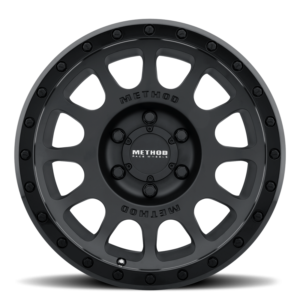 Aluminum Wheels 18x9 NV HD MR305 Bolt Pattern 8 On 180 Offset 18 Lip Size 1.38 Matte Black MB Method