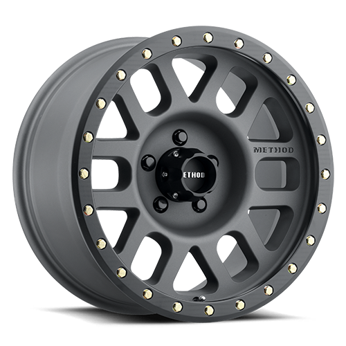 Aluminum Wheels 17x8.5 Grid MR309 Bolt Pattern 5 On 127 Offset 0 Lip Size 1.61 Titanium GY Black Street Loc Method
