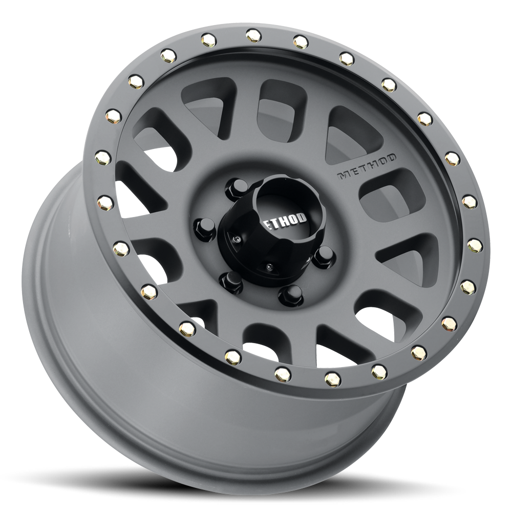 Aluminum Wheels 18x9 Grid MR309 Bolt Pattern 6 On 135 Offset 18 Lip Size 1.65 Titanium GY Black Street Loc Method